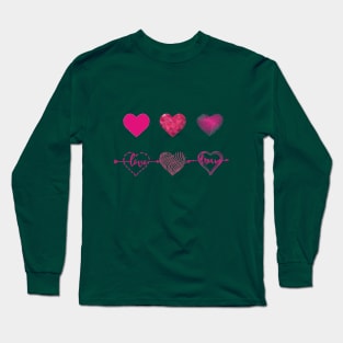 valentine's day hearts Long Sleeve T-Shirt